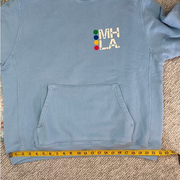 Madhappy Unisex Los Angeles LA West Hollywood Exclusive Light Blue Hoodie Large - Picture 10 of 11